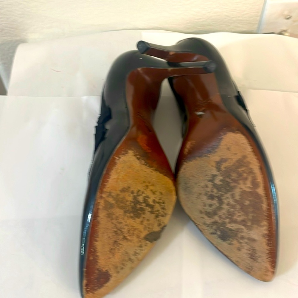 Lanvin Black Patent heel pumps sz  8 1/2 / 9  (40) - Picture 2 of 5